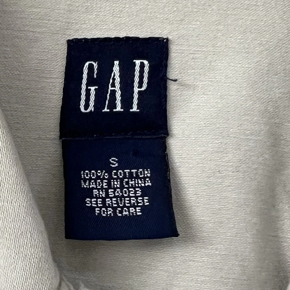 Vintage 90s Gap Womens‎ Beige Denim Short Jean Jacket Small Cotton Y2K Hippie